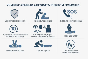 «Алгоритм первой помощи: 5 простых шагов»